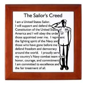  The Sailors Creed   Navy Military Keepsake Box by 