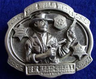Western US Marshall Sheriff Cowboy Belt Buckle  