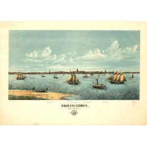  Historic Panoramic Map Provincetown. By F. K. Rogers 
