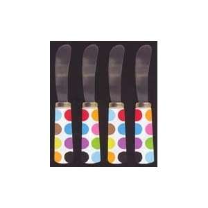  Set of 4 French Bull Dots Spreaders SET5 6210 Kitchen 