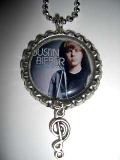   JEWELRY JUSTIN BIEBER BOTTLE CAP PENDANT NECKLACE CHARM FREE SHIPPING