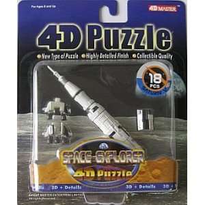  Saturn V Rocket Explorer 4D Puzzle: Toys & Games