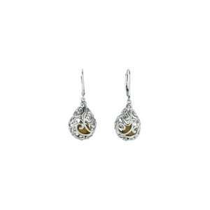 ZALES Caged Tigers Eye Bead Drop Earrings in Sterling Silver other 