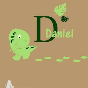   Baby T rex Personalized Name Nursery Wall Decal Set 