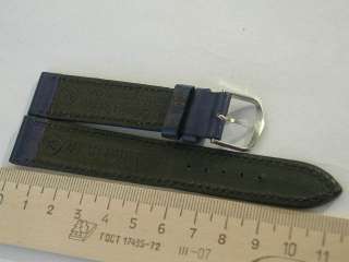 Watch Strap Band Leather 18mm D.Blue Brand New #s1813  
