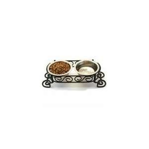  Pet Feed Bowl Scroll Work Double Diner 1 Pint Pet 