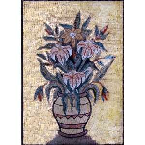  28x40 Leaf Flower Marble Mosaic Stone Art Tile Wall: Home 