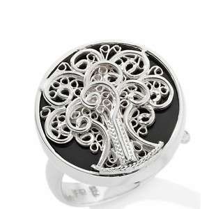   Shell Sterling Silver Tree of Life Ring 12 with Gift Box HSN  