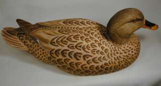 Life Size Mallard Hen Original Wood Carving/Birdhug  