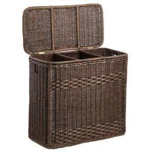    The Basket Lady 3 Compartment Laundry Hamper