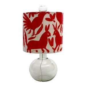  Hunter Glass Lamp in Red 