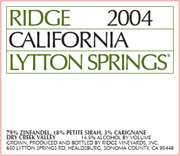 Ridge Lytton Springs Zinfandel 2004 