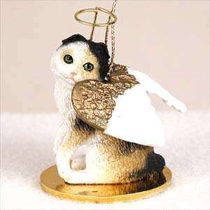  Scottish Fold Cat Ornament Tiny Angel Cat Figurine: Pet 