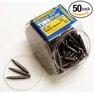   Square Recess Two Inch Double Ended Tips, 50 Pack: Home Improvement