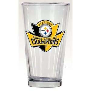   STEELERS SUPER BOWL CMP 17oz Soda BEER GLASS: Sports & Outdoors