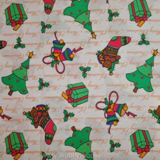  Springs Creative GIFTS Christmas Tree PRESENTS Stocking Fabric 1/2 YD