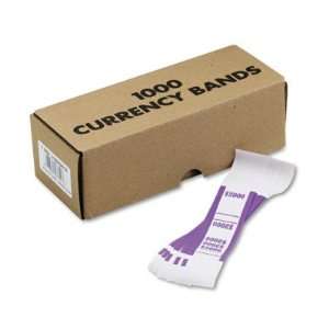 Currency Straps   Violet, $2, 000 in $20 Bills, 1, 000 Bands per Box 