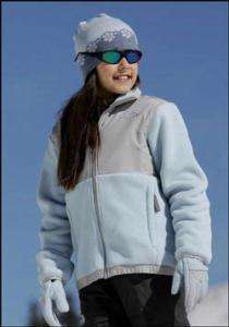 NEW North Face Girls Denali jacket Jewel Blue Grey XS M  