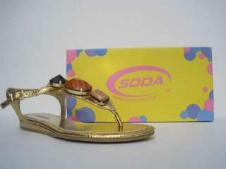 SODA ~ GOLD JEWELED SANDALS ~ SHOES  