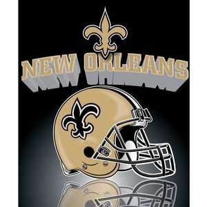New 50x60 New Orleans Saints Fleece NFL Blanket Throw  