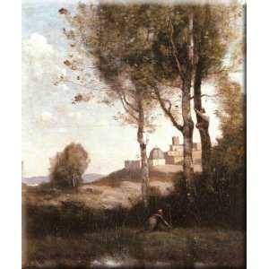  Les denicheurs Toscans 25x30 Streched Canvas Art by Corot 