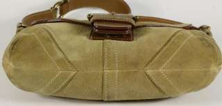 Coach Brown Suede Leather Hobo Soho Shoulder Bag Handbag Purse 9692 