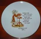 VINTAGE HOLLY HOBBIE MOTHERS DAY PLATE 1975 GOLD RIM  