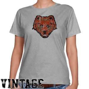  Brown Bears Ladies Ash Distressed Logo Vintage Classic Fit 