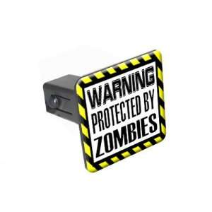 Protected By Zombies   1 1/4 inch (1.25) Tow Trailer Hitch Cover Plug 