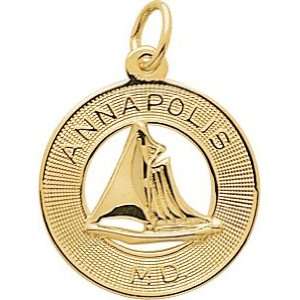    Rembrandt Charms Annapolis Charm, Gold Plated Silver Jewelry