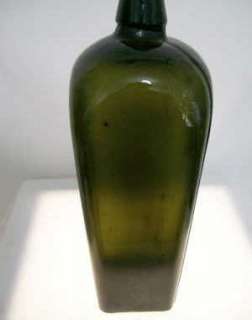 dark olive green glass bottle bottle has 2 75 square bottom base but 