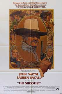 Rare Vintage Classic Movie Poster Print John Wayne in THE SHOOTIST 
