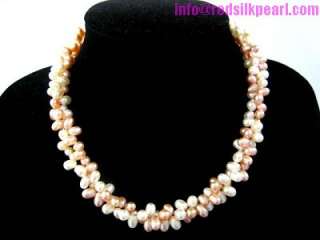 Redsilk 18 pink & white freshwater pearl necklace  
