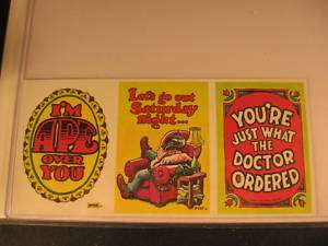 1965 Topps Monster Greeting Cards 3 Card Strip 39 40 50  