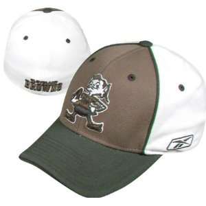  Cleveland Browns Natural Logo Flex Fit Hat: Sports 