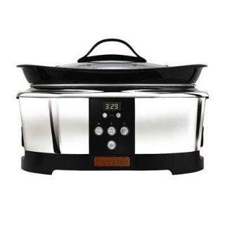   Pot SCCPBC600 P 6 Quart Countdown Oblong Slow Cooker, Stainless Steel