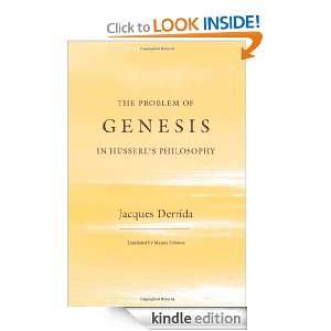 The Problem of Genesis in Husserls Philosophy Jacques Derrida 