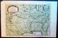 1757 Bellin Antique Map Louisiana Great Lakes, Colonial United States 