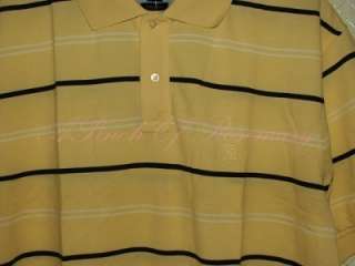   Hilfiger Mens Pima Cotton Jasper Striped Golf Polo Short Sleeve Shirt
