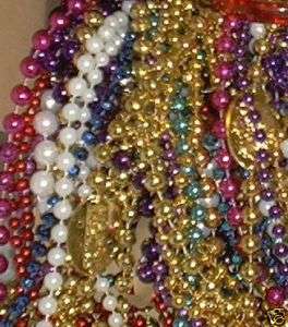 48 XLG Lot Mardi Gras Gra Beads Parade Throws Necklaces  