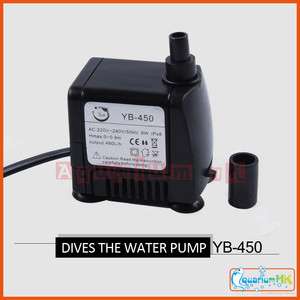 Submersible Aquarium Fountain Adjustable Water Pump 8W 480L/H YB 450 