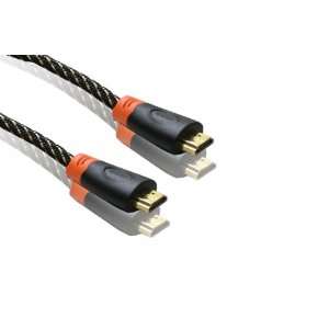  High Speed HDMI Cable Nylon Braided, Black and Gold Snake 