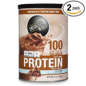 DESIGNER WHEY Protein Powder Supplement, Chocolate, 12 Ounce Canister 