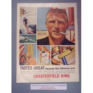  Chesterfield King Cigarette, (surfboard off Huntington 