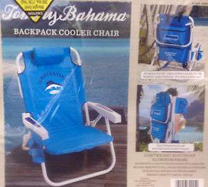 Tommy Bahama Backpack Cooler Beach Chairs Blue***  