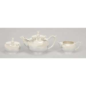   Benzara 15987 Silver Contemporary Tea Set   Set of 3