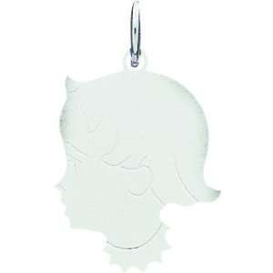 Sterling Silver Girl Charm: Jewelry