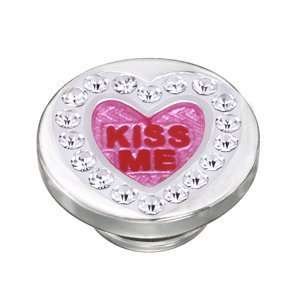 White Swarovski Heart Kiss Me LovePop KJP602 *Authentic New Sterling 