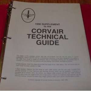  1996 Supplement to the Corvair Technical Guide Clay 
