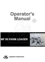 Massey Ferguson 90 MF90 Tractor Loader Operator Manual  